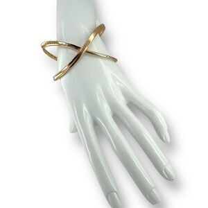 Kendra Scott Stella Criss Cross Cuff Gold Crystals Bracelet